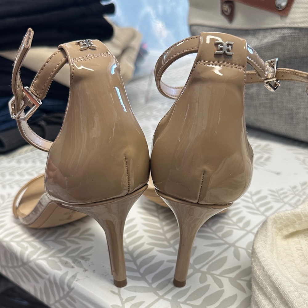 🔥 Sam Edelman Nude Strappy Heels - size 10 - Picture 3 of 4